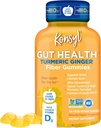 Konsyl Gut Zdravje Kurkuma Ginger Fiber Gummies - pomaga pri podpori Prebavno zdravje+ - Vegetarian Fiber dodatek Gumies za odrasle- 56 Count