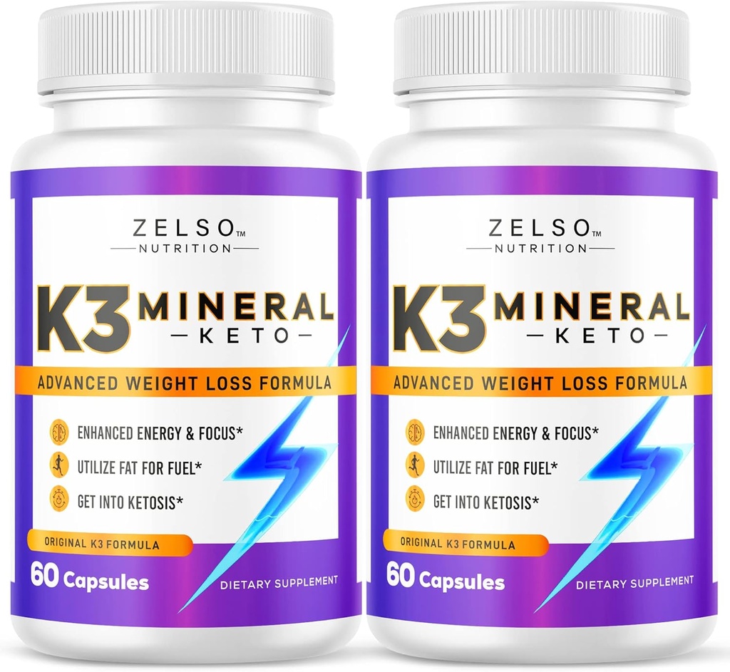 ZE TALC (2 paket K3 Mineralna teža Izguba tablete za ženske in moške, K3 Mineralne tablete - K3 Sol Mineralna, Vitamin + K3 Kapsule Dopolnilo za Keto Hujša izguba - 2 Meseca