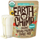 EarthChimp Organic Vegan Protein Powder - s probiotiki - brez GSO, brez mleka, brez sirotke, na rastlinski osnovi Protein Powder za ženske in moške, Gluten Free - 26 Servings 32 Oz (Plain & Nesladkan)