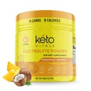 Keto Vitals Elektroliti v prahu - brez sladkorja Keto Elektroliti v prahu s kalijem, magnezijem, natrijem, in kalcij - brez sladkornega elektrolitskega pijače Mix & Hidracija v prahu, 60 Serving, Ananasov kokos