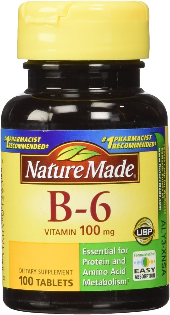 Vitamin B-6 100 Mg, tablete, 100-Count (paket z 2)