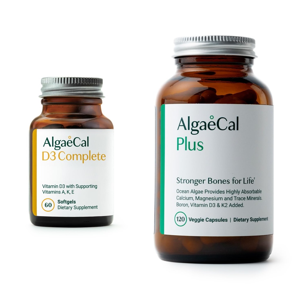 ALGAECAL Bundle - D3 Popoln (1000 i.e.) + K2, vitamin E, vitamin A in na rastlini temelječ kalcij za močnejše kosti