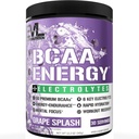 EVL BCAA-ji Aminokisline v prahu - BCAA Energija Pred vadbo Prašek za obnovo mišic Lean rast in vzdržljivost - Rehidracija Post Workout Recovery Drink s 6 Ključni elektroliti - Grape Splash