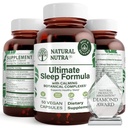 Naravna Nutra Ultimate Sleep Formula, Kamilica za podporo Sprostitev in zmanjšanje nočne tesnobe, pomoč vam pade spanje hitreje, 50 kapsul