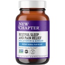 Novo poglavje Pomoč za spanje, nemirno spanje in lajšanje bolečine, Melatonin & Ginger Sleep Supplement, Gluten Free in Non-GMO, 30 vegetarijanske kapsule