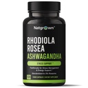 Natrash Rhodiola Rosea z Ashwagandha Root Extract kapsule - standardizirano na 3% Rosavins in 1% Salidroside - 120 Count