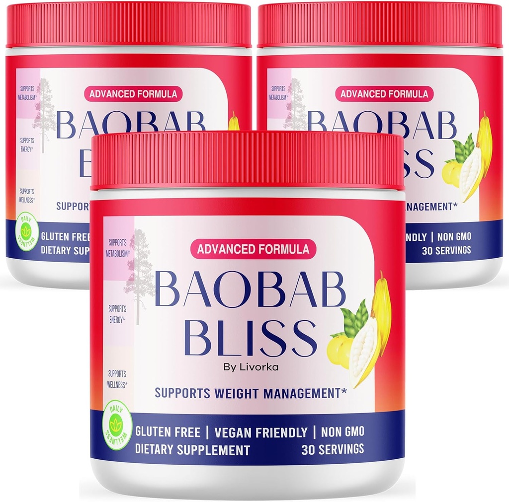 (3 pakiranja) Baobab Bliss Prašek, Baobab Bliss Organski prašek, Baobab Bliss Powder All Natural Fiber Supplement, Baobab Bliss Sadni prašek, Baobab Bliss Powder Organic Review, 90 Serving za 3 mesece