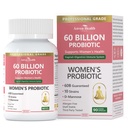 Probiotiki in organski prebiotiki za ženske pH ravnovesje in prebava- 60 milijard CFU vaginalni probiotiki z brusnično D-mannozo, Vegan & Non-GMO za urein Tract & Imune 