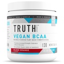 Resnica Nutrition Vegan BCAA Powder- 2:1:1 Razmerje Naravni BCAA Aminokisline Powder for Energy, Muscle Building, Post Workout Recovery Drink for Muscle Recovery (Krvava pomaranča, 30 Serving)
