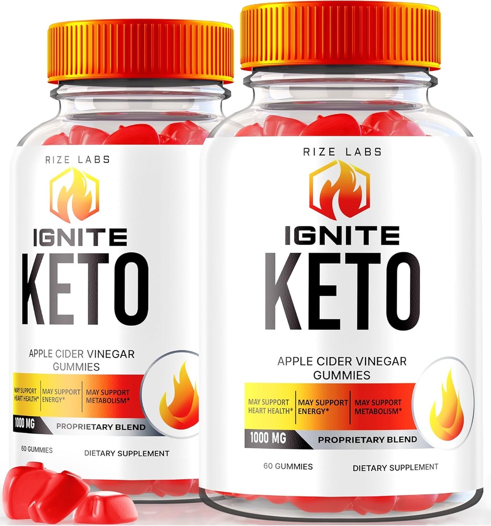 Rize laboratoriji (Pack 2 Vžig Keto ACV Gummies za napredno hujšanje, prehranska dopolnila (120 Gummies)