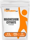 BulkSupplements.com Magnezijev citrat v prahu - Magnezij 400mg dodatek, enostavno Absorbljiva - Pure & Gluten Free, 3.5g na Serving, 250g (8.8 oz) (Pack of 1)