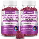 2 Pakiranja 2000mg glukozamin Chondroitin Gumies, ekstra moč glukozamin s Chondroitin MSM & Kurkurja, skupna podpora dodatek, antioksidant imunske podpore - 120 Gumies