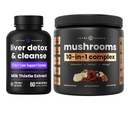 NutraChamps razstrupljanje jeter in gob v prahu - Kognicija, Detox in imuniteta paket