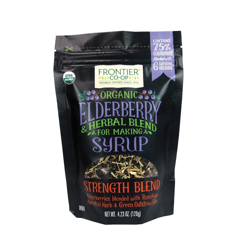 Frontier Co-op Organic Elderberry, 4.23 Ounce Bag 