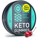MCT Oil Keto Gumies Kolagen Presnova Booster - Pred treningom Gummy Energy Chews Keto Candy - Fizična in mentalna energija, Nizka karb, Nizka kalorie - 60 Cherry Collagen Gumies za ženske in moške