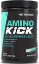 NutraBio Amino Kick – BCAA Powder z naravnim kofeinom – Aminokisline dopolnilo za energijo, hidracijo in regeneracijo – BCAA, elektroliti in aminokisline – Baja Burst, 30 Serving