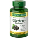 Narava Bounty Sambucus Elderberry Zeliščni dodatek, hitro sproščanje softgels, 630 mg na postrežbo, 120 grof