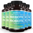 Zentastični probiotiki in prebiotiki dodatek - 50 milijard CFU - za moške in ženske Imunsko in prebavno zdravje - 16 sevi - Rokavice Stable - 300 Zapoznelo sproščanje Veggie kapsule