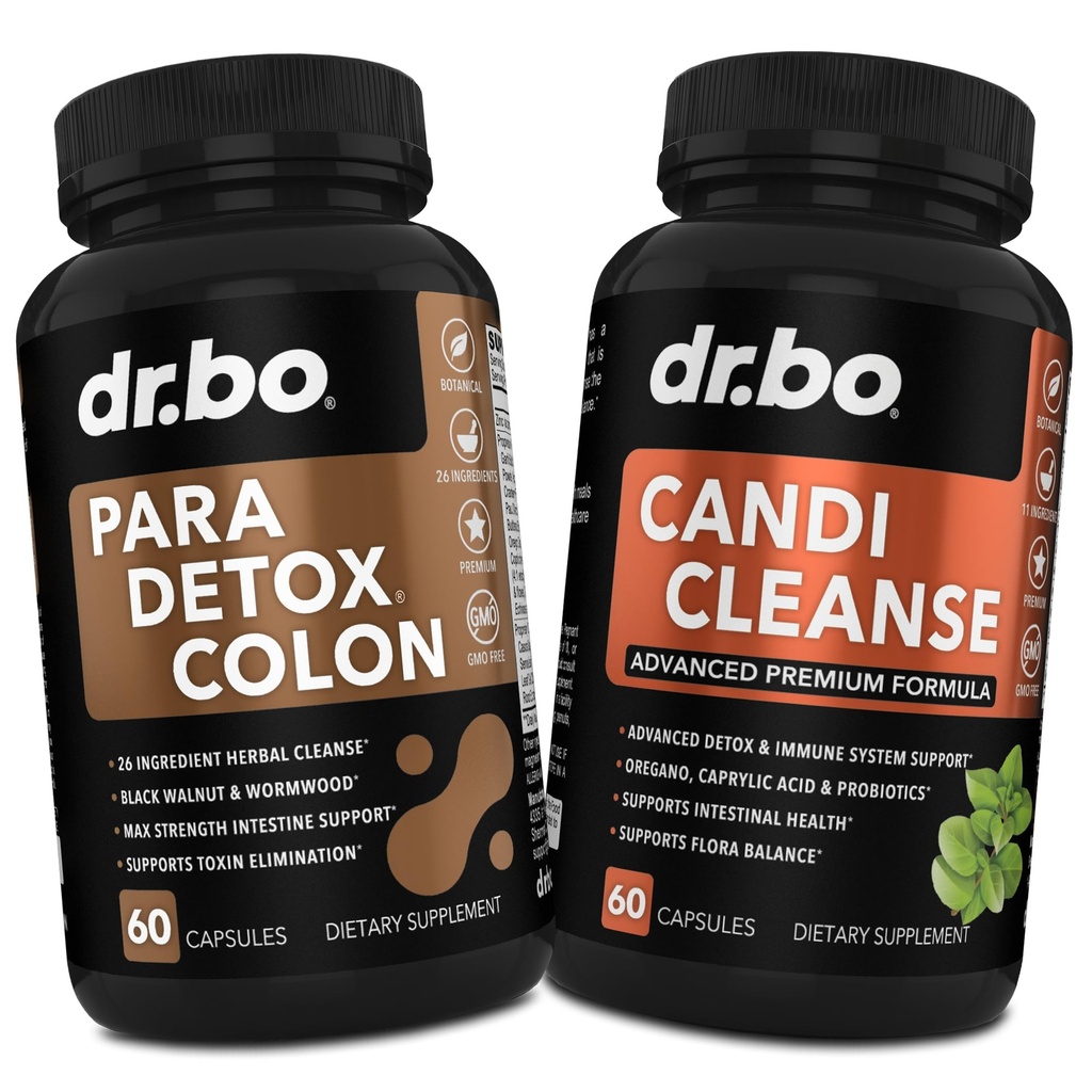Colon Cleanse Pills Body Detox & Candi Cleanse - Intestinal Guard Cleanser for Stomach & Oral Herbal Oregano & Caprylic Acid Probiotic Complex Capsules, Herbal Wormwood Black Walnut Clove Women Men
