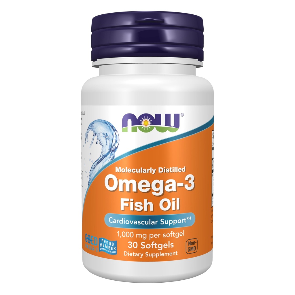 NOW Foods Supplements, Omega-3 180 EPA / 120 DHA, molekulsko destilirana, kardiovaskularna podpora*, 30 Softgels