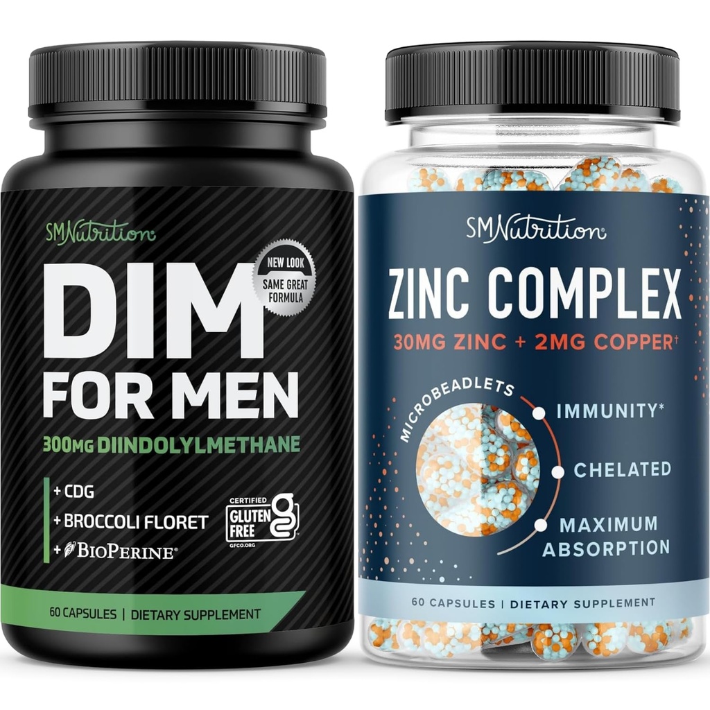 Testosteron Cinkov kompleks & 300mg DIM dodatek za moške za estrogen Presnova in testosteron podporo 