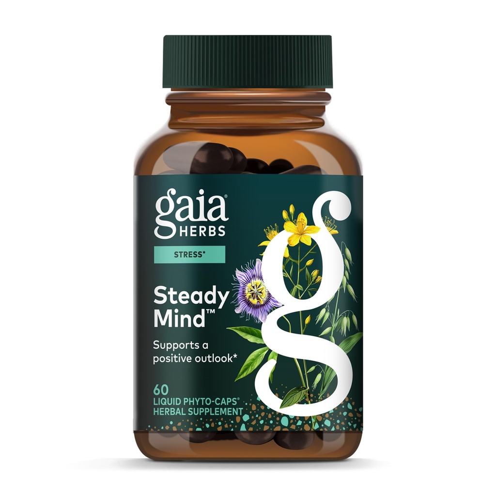 Gaia Herbs Čustveno ravnotežje - Stres podpora dodatek za pomoč telo spoprijeti s stresom - s šentjanževko, Pasijonka, Vervain, in Oves - 60 Vegan tekoče Phyto-Capsules (20-dnevno oskrbo)