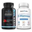 Advanced Bladder Control Supplements for Women & Men 60Ct + D Manose Kapsules - hitro delovanje 1400 MG Dodatna moč DMannose za Bladder Health 120 Ct