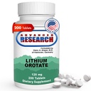 Dr. Hans Nieper Litij Orotat 5mg, 200 Count, Lab Tested, Non-GMO, Gluten Free, Vegan prijazno, Podpira zdravje možganov
