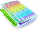 AUVON iMedassist vlažno-Proof tedenske tablete Organizator 4 krat na dan, velike 7 Day tablete Box Prenosljiv za potovanje z odstrani posamezne tablete vsebniki za zadrževanje vitaminov, dodatki in zdravila