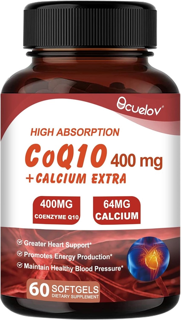 CoQ10 400 mg Kapsule, koencim Q10 Visoka absorpcija Dodatki 