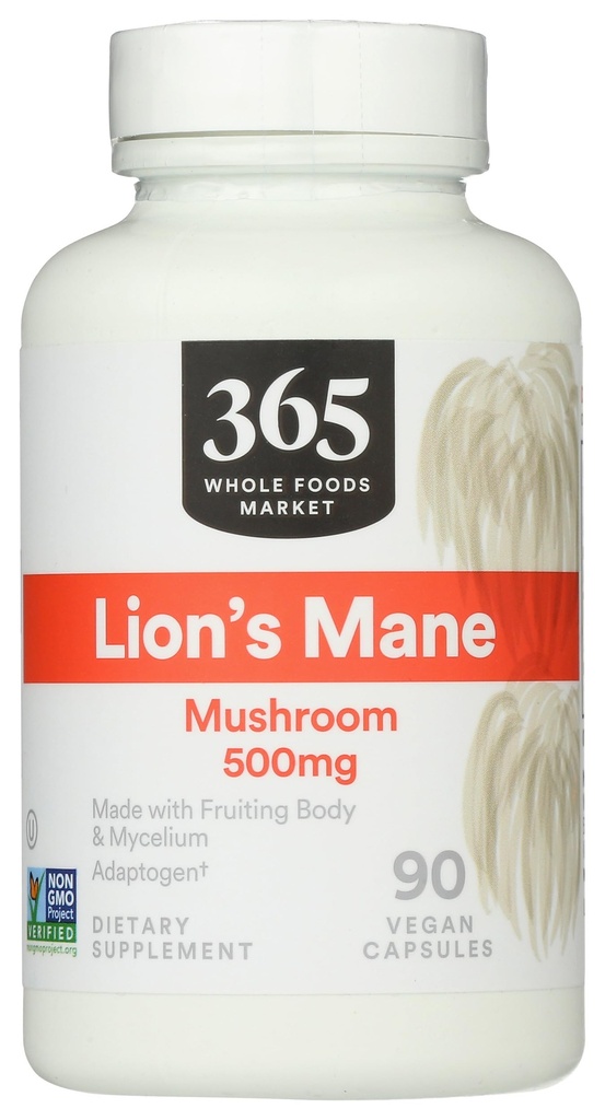365 po celem trgu hrane, levja griva 500mcg, Vegan, 90 grof