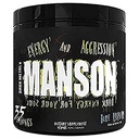DARK METAL Inc. Manson High Stim Pre Workout Powder, Energy Focus Moč, Naložen z Beta Alanine L-Carnitine Kofein Infinergy, 35 Srvgs, Modra malina