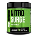 Jacked Factory NITROSURGE Pre Workout dodatek - Neskončna energija, Instant moč pridobi, Jasno Fokus, Intenzivno črpalke - NO Booster & Močni Preworkout Energy Powder - 30 Servings, Arktična bela