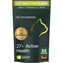 VetriScience 27+ Aktivno zdravje Chews, Nu Cat Daily Multivitamin za mačke in mačke, Uravnoteženi vitamini, Minerali in antioksidanti, Zdravje in Wellness Podpora, Ribe, 30 Število