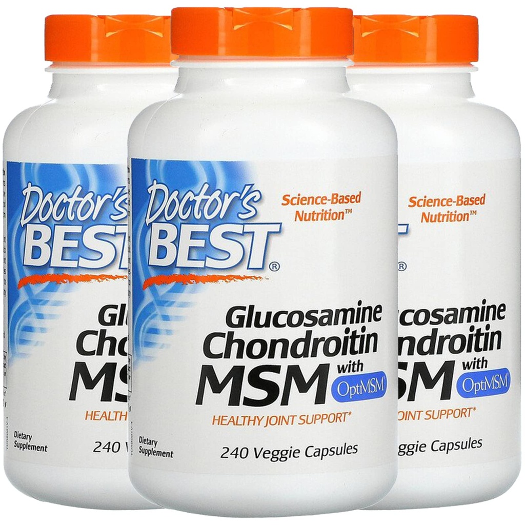 Zdravnikov BEST, (3 paket glukozamin Chondroitin MSM z OptiMSM, 240 Veggie Caps