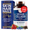 Veganski kolagen za ženske in moške dodatke - vitamin C, biotin, aminokisline Glicin, lizin, prolin, organsko sadje in zelenjava v prahu - enkrat na dan - 30 kolagen na osnovi rastline