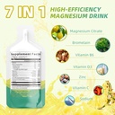 Magnezijev citrat Tekoči dodatek(10 Fl Oz), Magnezijev kompleks Pijača / Oralna raztopina z vitaminomB,Zinc, natrij in bromelan za spanje,Muscle,Heart,Gut podpora (Pineapple)