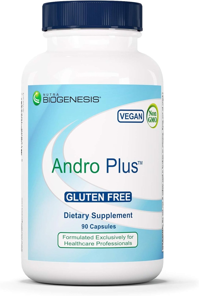 Nutra BioGenesis Andro Plus - Tribulus Terrestris Extract za moške, Maca Root dodatek za moške Vitalnost z Muira Puama, zdravje in wellness podpora - 90 Vegetarijanske kapsule