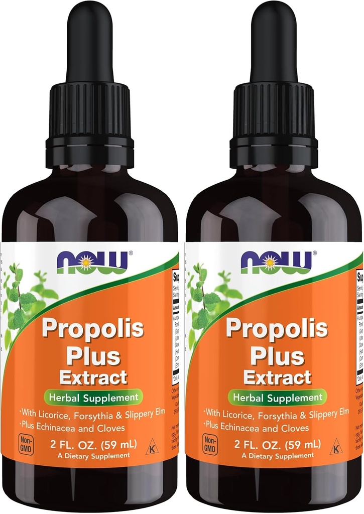 Zdaj dopolnila, Propolis Plus ekstrakt tekočine z kapalko, zeliščni dodatek, 2-ounce (paka z 2)
