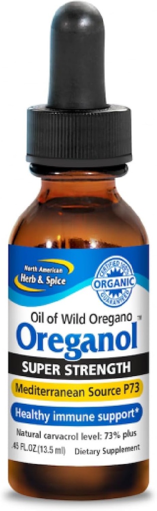 SEVERNA AMERIŠKA HERB & SPICE Super moč Origanol - 0.45 fl. oz. - Nepredelano, divje, organsko Origano olje - Mediteranski vir P73 - Non-GMO - 194 Servinges