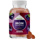 Naravni multivitaminski železovi žvečilni gumiji za odrasle - Gummy vitamini z železom in energijo Boost B kompleksni vitamini - Gummy dodatek in mentalna jasnost fokus multivitaminski