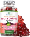 Čiščenje Life Vegan Colagen Gumies z Biotin Vitamini za lase kože in nohte zdravje, (90 Chews) Kolagen podpora Supersadni kompleks z Resveratrol, Vitamin A, E, C - Zamenjajte kapsule, tablete