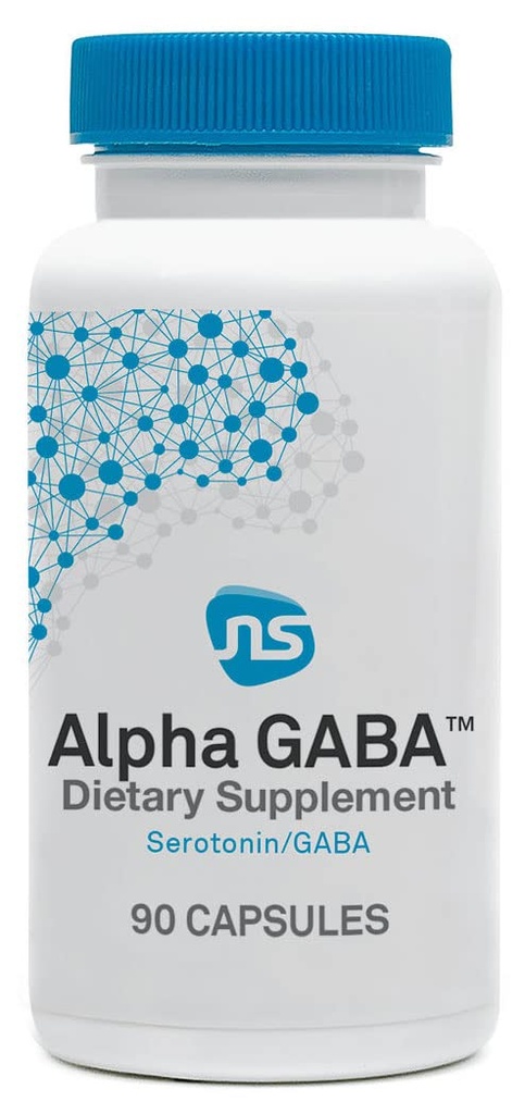 NeuroScience Alpha GABA dopolnilo - Ne-zadovoljna Calm Aid z vitaminom B6, Lemon Balm, Sensoril Ashwagandha & L Theanine dodatek - Pomoč Soothe Anxiousness, dan ali noč (90 kapsul)