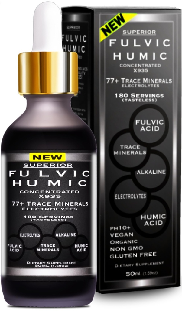 Trace Mineralne kapljice z elektroliti - 77 Trace Minerals - 180 Servings- Obnavljanje elektrolitov, Izboljšati zdravje Gut, Leaky Gut Popravilo - Rastlinske pridobljene Ionic Trace Minerals iz Fulvic & Hum Acid