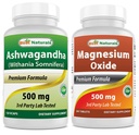 Najboljši naravni Ashwagandha ekstrakt 500 Mg in magnezijev oksid 500 mg