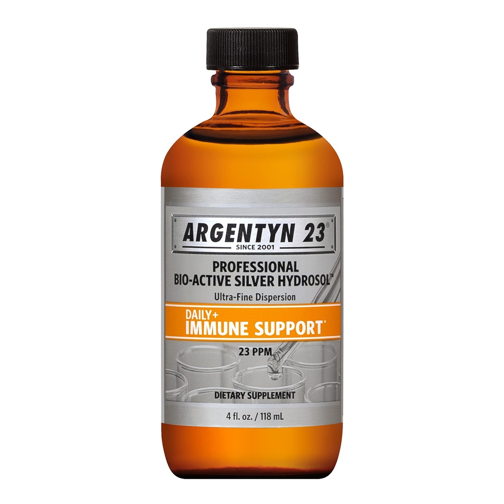 Argentyn 23 Professional Imune Support - koloidno srebro, bioaktivno srebro Hidrosol, 23 ppm, Tekoči Twist Top, 4 Fl Oz (118 ml)