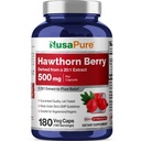 NusaPure Hawthorn Berry 20:1 ekstrakt, 500 mg ekvivalent 10.000 mg 180 Veg Caps, primerno za vegetarijance, Vegan, Ne-GMO prehranska dopolnila