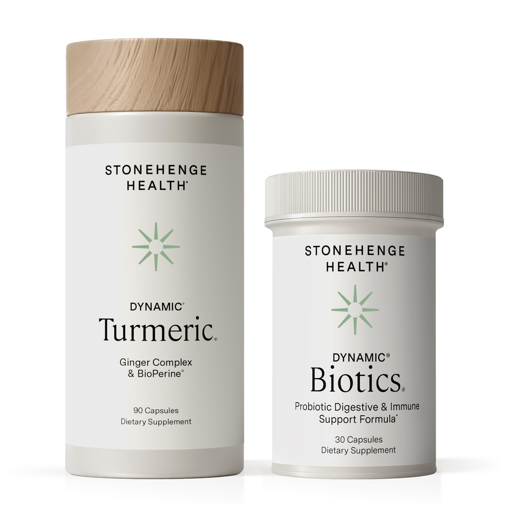Stonehenge Health Dynamic Turmeric, Dinamic Biotics Probiotic: Spoji in digestion podpora paket