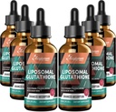 2000MG liposomske glutationske tekoče kapljice, ultra visoka absorpcija, naravna razstrupitev, imunski sistem in kožni supprot*, L-glutation, vitamin C in hialuronska kislina, kapsule Alternativna, 12.12 OZ