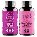 Happy Healthy Hippie Vegan Collagen Builder w/Hyaluronic Acid & Pojdi s Flow Hormone Balance za ženske